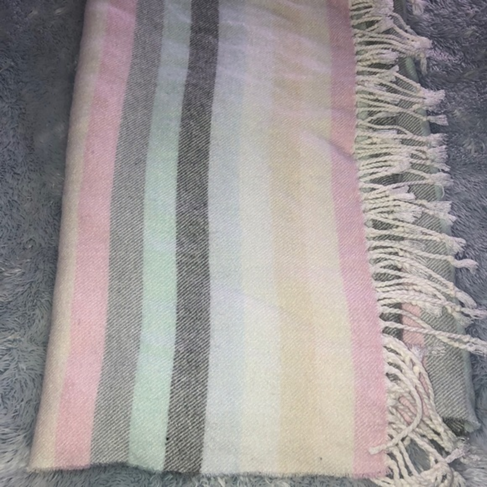 Oversized GAP Winter Wrap Scarf Pink‎ Gray Blue